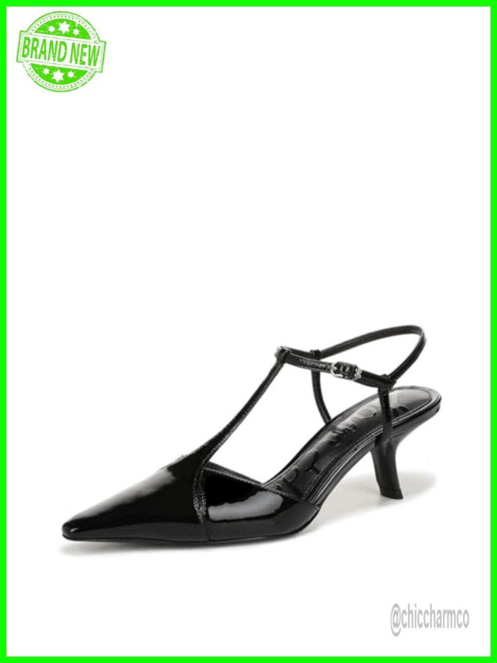Kitten Heel T-Strap Pointed Toe Pump Formal Dressy